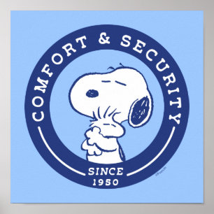 Comfort & Security   Snoopy & Woodstock Hug Poster