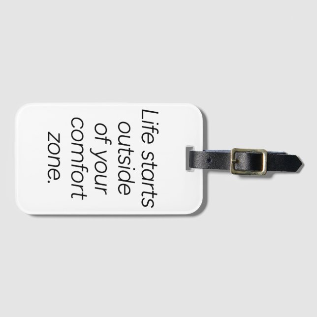 Comfort Zone Luggage Tag (Front Horizontal)