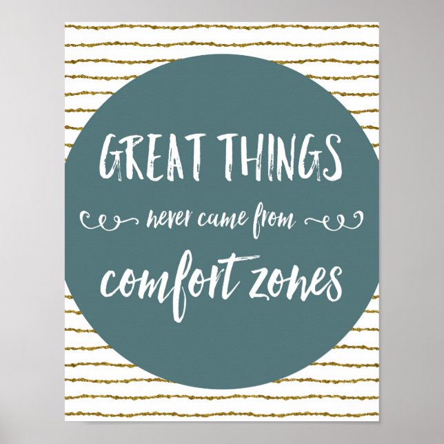 Comfort Zones Quote Poster (Front)