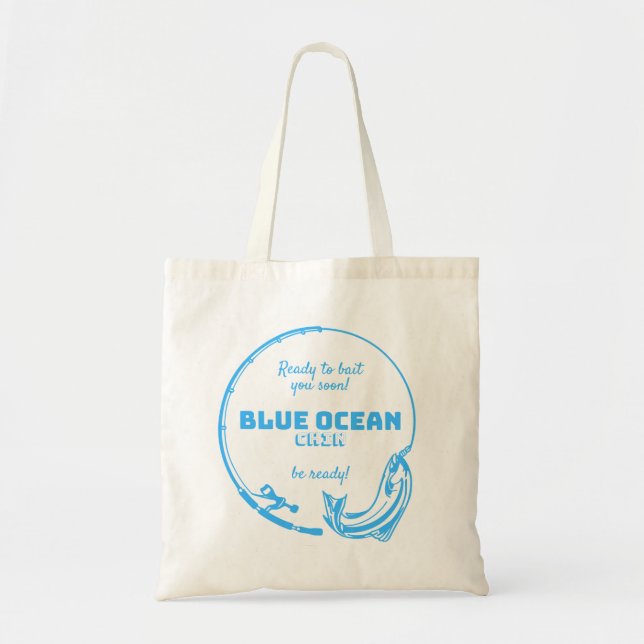 Comfortable Blue Dolphin Tote Bag (Front)