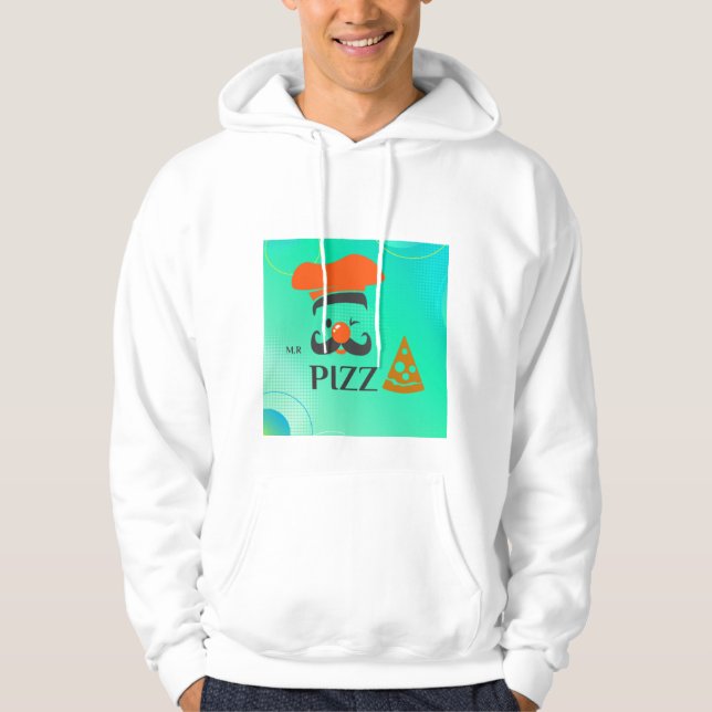 Comfortable white cotton jacket with a distinctive hoodie (Front)