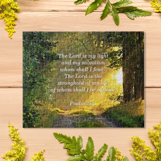 Comforting bible verse from Psalm 27:1 Jigsaw Puzzle (Creator Uploaded)