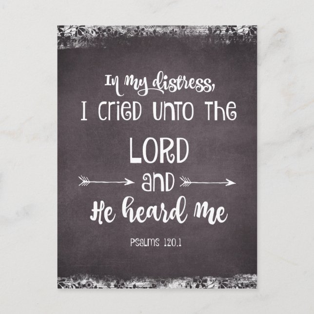 Comforting Psalms Bible Verse Postcard (Front)