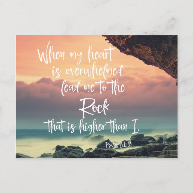 Comforting Psalms Bible Verse Postcard (Front)