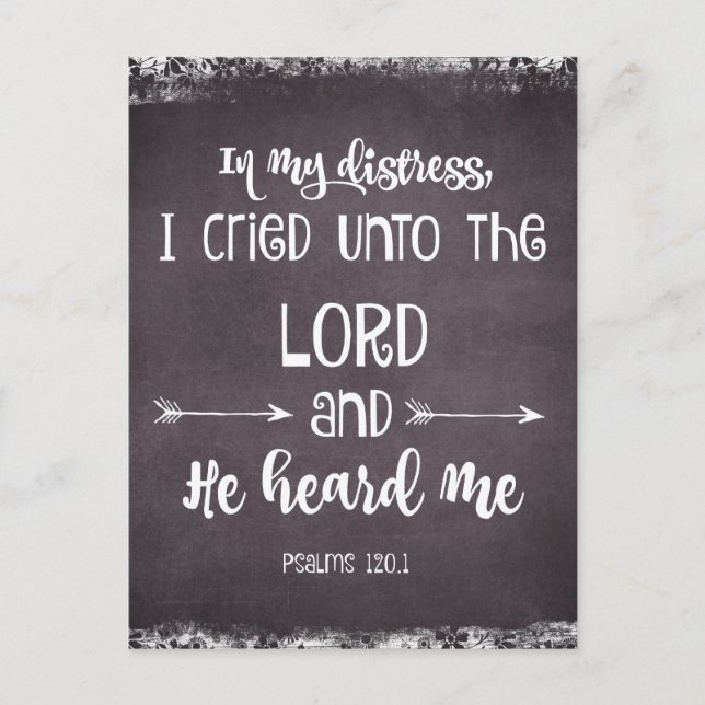 Comforting Psalms Bible Verse Postcard (Front)