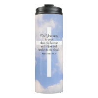 Comforting Sky Blue Bible Verse White Cross