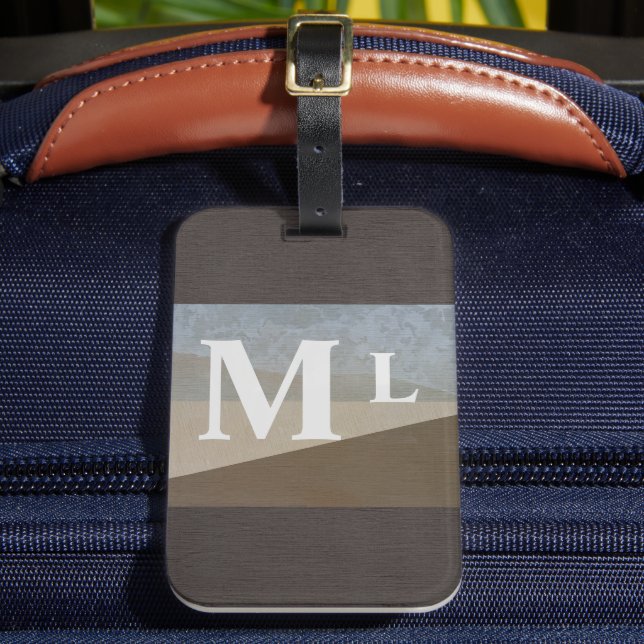 Comforting Soft-Toned Linen-Look Luggage Tag (Front Insitu 2)