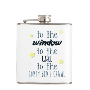 Comfy Bed, Funny Sleeping Quote Hip Flask