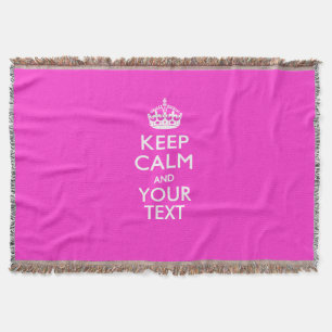 Comfy KEEP CALM AND Your Text for Neat Gift Throw Blanket