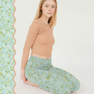 Comfy Yoga acqua flowers Leggings