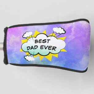 Comic best dad ever personalised golf head cover