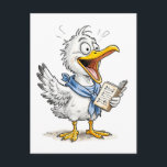 Comic Bird Sailor Crew Postcard<br><div class="desc">A determined sailor bird stands proudly in classic maritime clothing as part of a ship’s crew. This comic‑style illustration blends nautical tradition with playful character design,  ideal for coastal art fans and lovers of humorous maritime themes.</div>