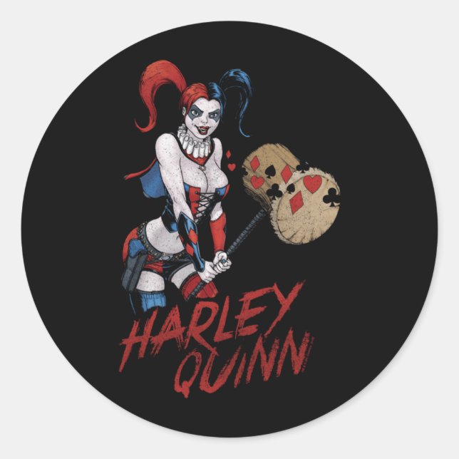 Comic Book Antihero Big Hammer Classic Round Sticker (Front)