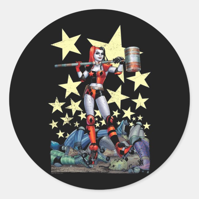 Comic Book Antihero Hammer Time Performance Classic Round Sticker (Front)