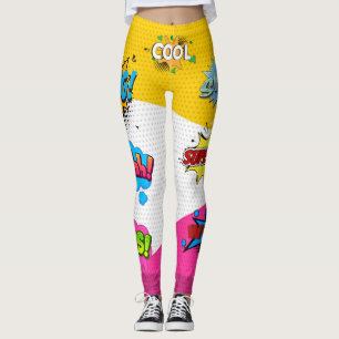 Comic Book Art Pop Colourful Leggings