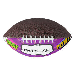 Comic Book Art Pop Fun Purple Football