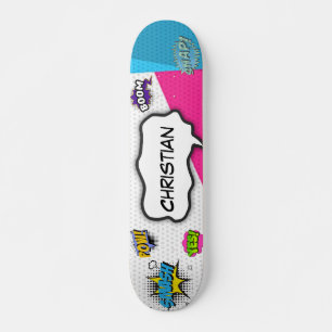 Comic Book Art Pop Fun Skateboard
