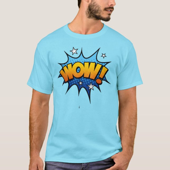 Comic Book Art Wow Exclamation T-Shirt (Front)