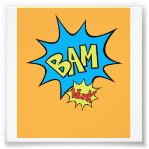 Comic Book "Bam" Balloon Photo Print