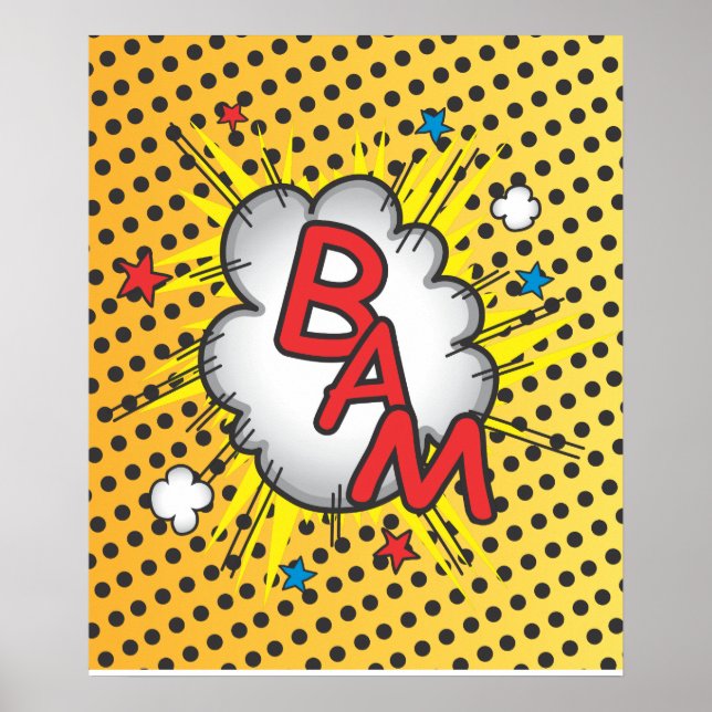 Comic Book Bam explosion poster illustration (Front)