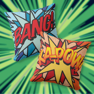Comic Book BANG! KA-POW! Cushion