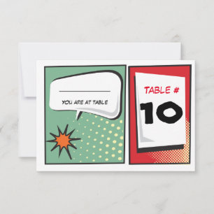 COMIC BOOK Bar Mitzvah Reception Party Card