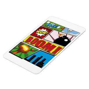 Comic Book cartoon fonts! Magnet