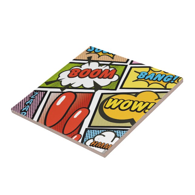 Comic Book cartoon fonts! Tile (Side)