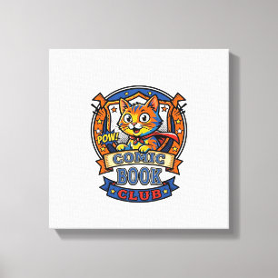 Comic Book Cat Cat Mum Gift Idea - Comic Book Cat Canvas Print