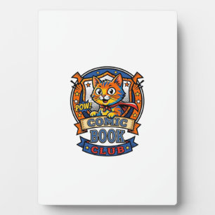Comic Book Cat Cat Mum Gift Idea - Comic Book Cat Plaque