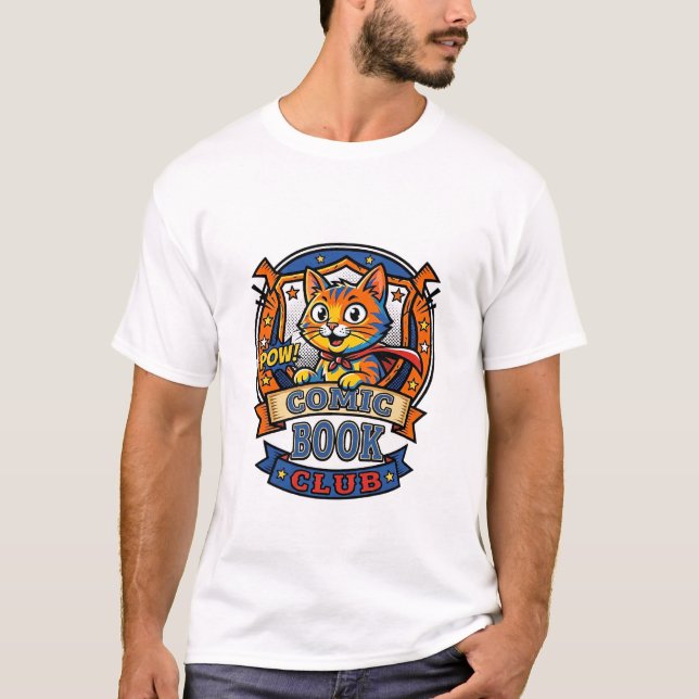 Comic Book Cat Cat Mum Gift Idea - Comic Book Cat  T-Shirt (Front)