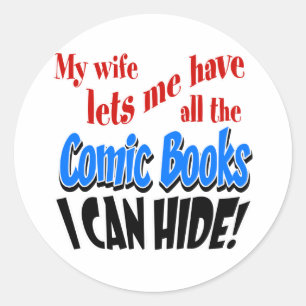 Comic Book Collecting Classic Round Sticker