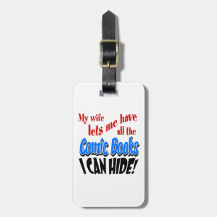 Comic Book Collecting Luggage Tag