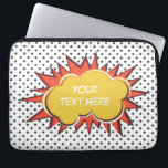 Comic Book Explosion Custom Text Bubble Laptop Sleeve<br><div class="desc">Add your own text to the comic explosion to grab people's attention. Great for personalising and making statements.</div>