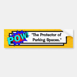Comic book funny personalised slogan trendy  bumper sticker