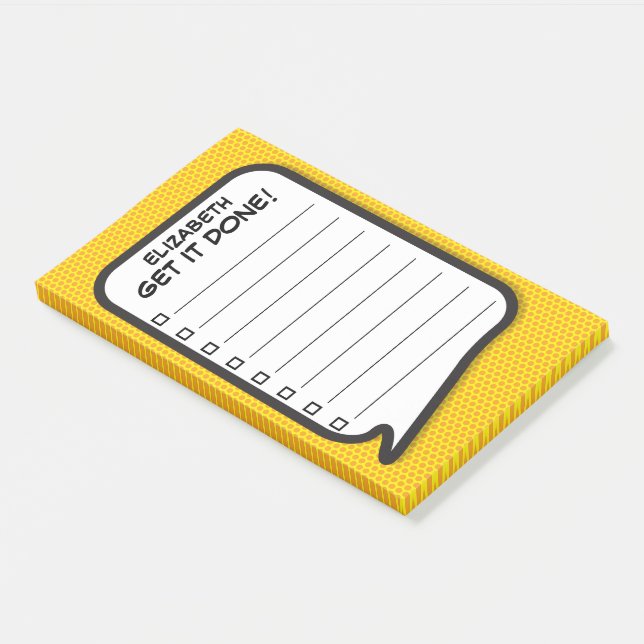 Comic Book GET IT DONE To Do List Planner Post-it Notes (Angled)