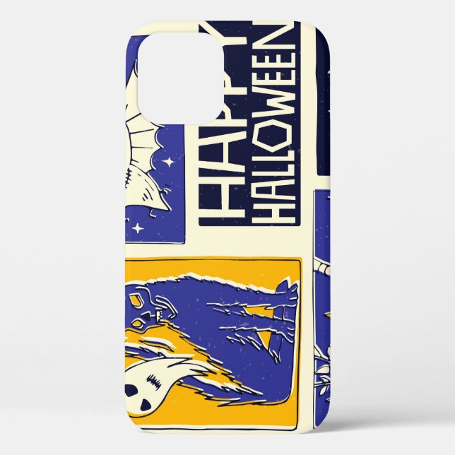 Comic Book Halloween Illustration Case-Mate iPhone Case (Back)