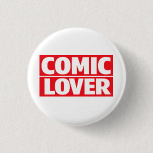 Comic Book Lover Bold Design 3 Cm Round Badge