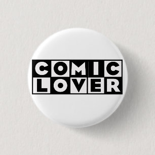 Comic Book Lover Bold Design 3 Cm Round Badge