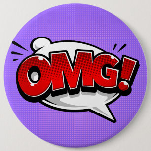 Comic Book OMG! 6 Cm Round Badge
