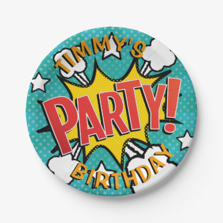 Comic Book PARTY! Paper Plate