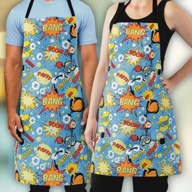Comic Book Pop Art Apron (Creator Uploaded)