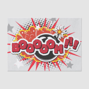 Comic Book Pop Art Boom Explosion Tissue Paper