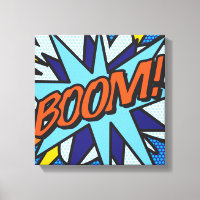 Comic Book Pop Art BOOM Superhero