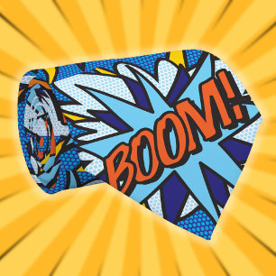 Comic Book Pop Art BOOM Superhero Tie