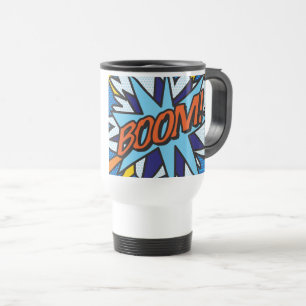 Comic Book Pop Art BOOM! Travel Mug
