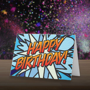 Comic Book Pop Art HAPPY BIRTHDAY Card