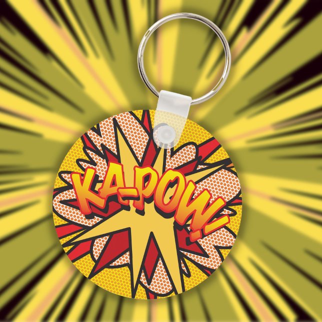 Comic Book Pop Art KA-POW Key Ring (Creator Uploaded)