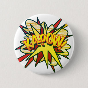 Comic Book Pop Art KA-POW! Retro 6 Cm Round Badge
