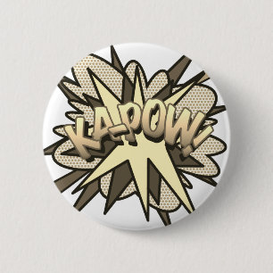 Comic Book Pop Art KA-POW! Vintage 6 Cm Round Badge